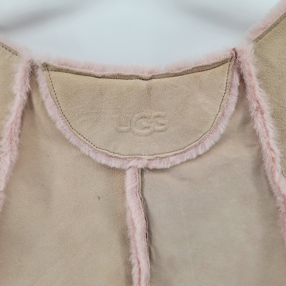 Ugg leather poncho cream and pink S/M - Picture 3 of 7